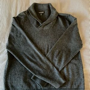 Mens Gray Shawl Sweater Banana Republic Medium